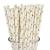 White & Gold Stars Paper Drinking Straws (250)