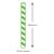 Green & White Stripe Jumbo Paper Straws (250)