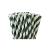 Green & White Stripe Paper Drinking Straws (250)