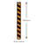 Orange & Black Stripe Paper Drinking Straws (250)