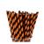 Orange & Black Stripe Paper Drinking Straws (250)