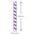 Purple & White Stripe Paper Drinking Straws (250)